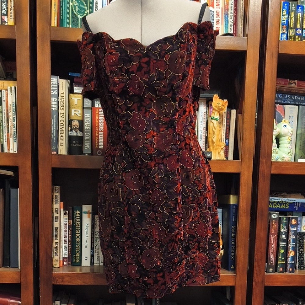 Rampage Burgundy Floral Mini Dress